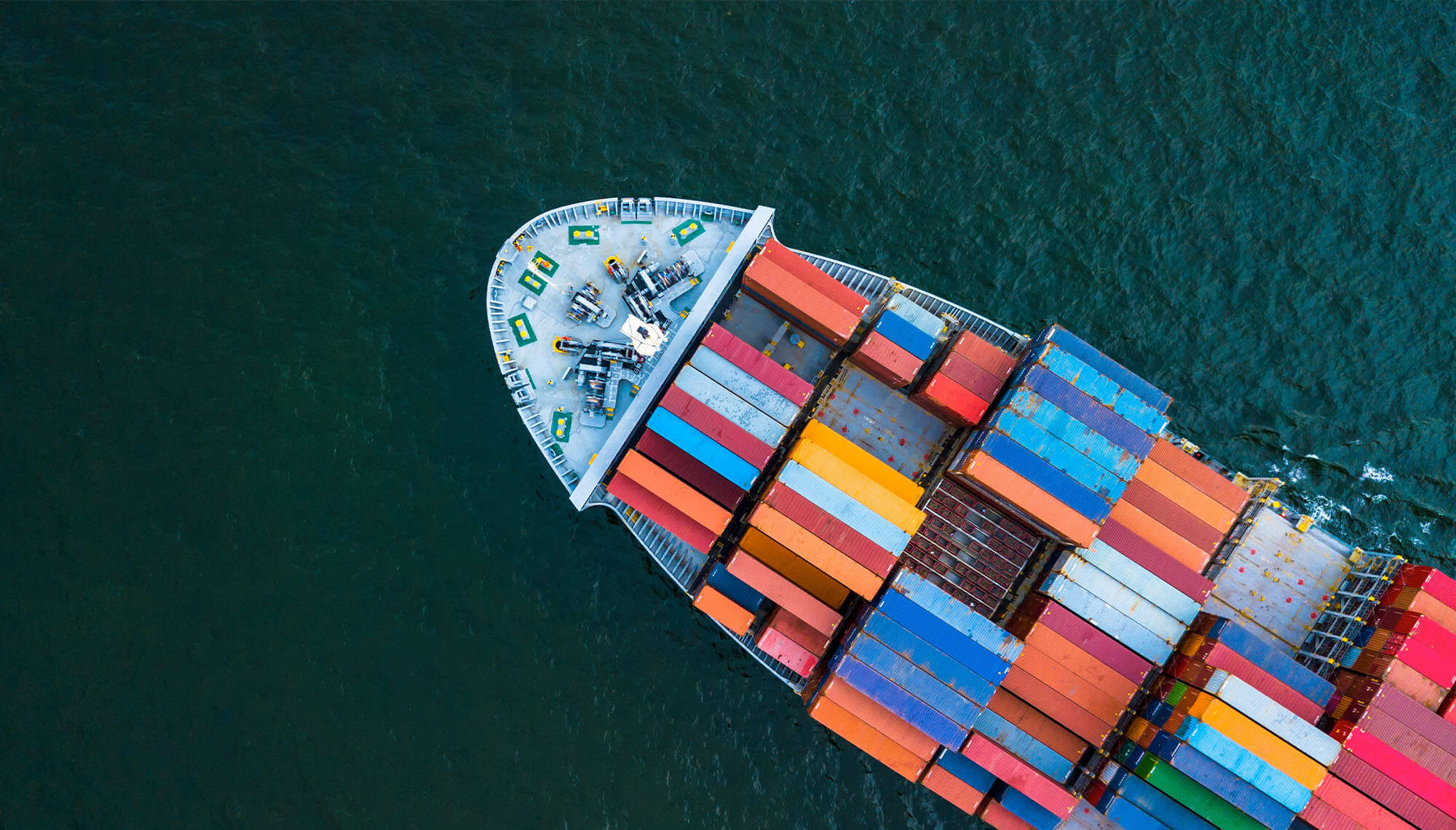 a boat full of products on sea