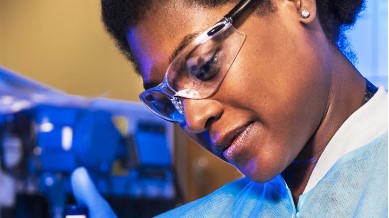 a woman wearing sate glasses